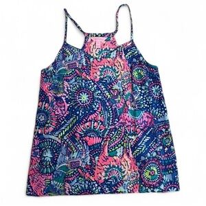 Lilly Pulitzer Dusk Silk Tank in No Prob Llama, size XXS.